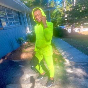 Lime Green Sweatsuit !
